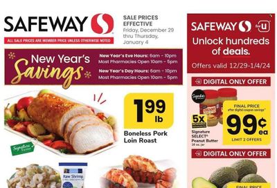 Safeway (DC) Weekly Ad Flyer Specials December 29 to January 4, 2024