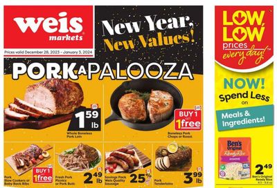 Weis (MD, NY, PA) Weekly Ad Flyer Specials December 28 to January 3, 2024