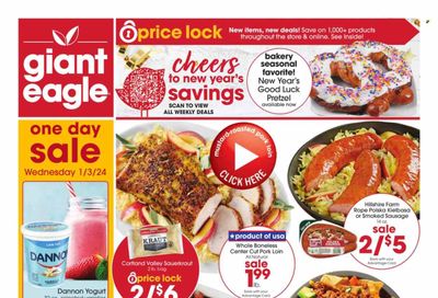 Giant Eagle (OH) Weekly Ad Flyer Specials December 28 to January 3, 2024