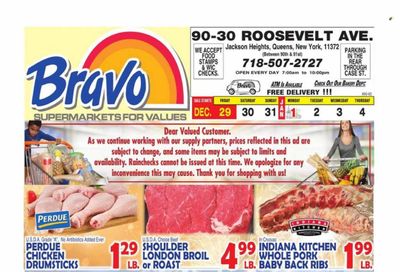 Bravo Supermarkets (CT, FL, MA, NJ, NY, PA) Weekly Ad Flyer Specials December 29 to January 4, 2024