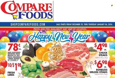 Compare Foods (CT, MD, NC, NJ, NY, RI) Weekly Ad Flyer Specials December 29 to January 4, 2024