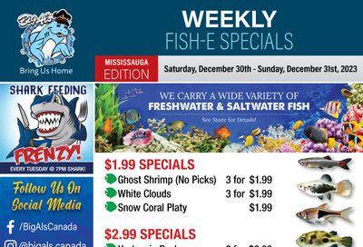 Big Al's (Mississauga) Weekly Specials December 30 and 31