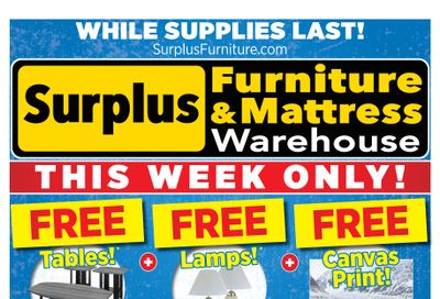 Surplus Furniture & Mattress Warehouse (Winnipeg, Brandon) Flyer January 1 to 7