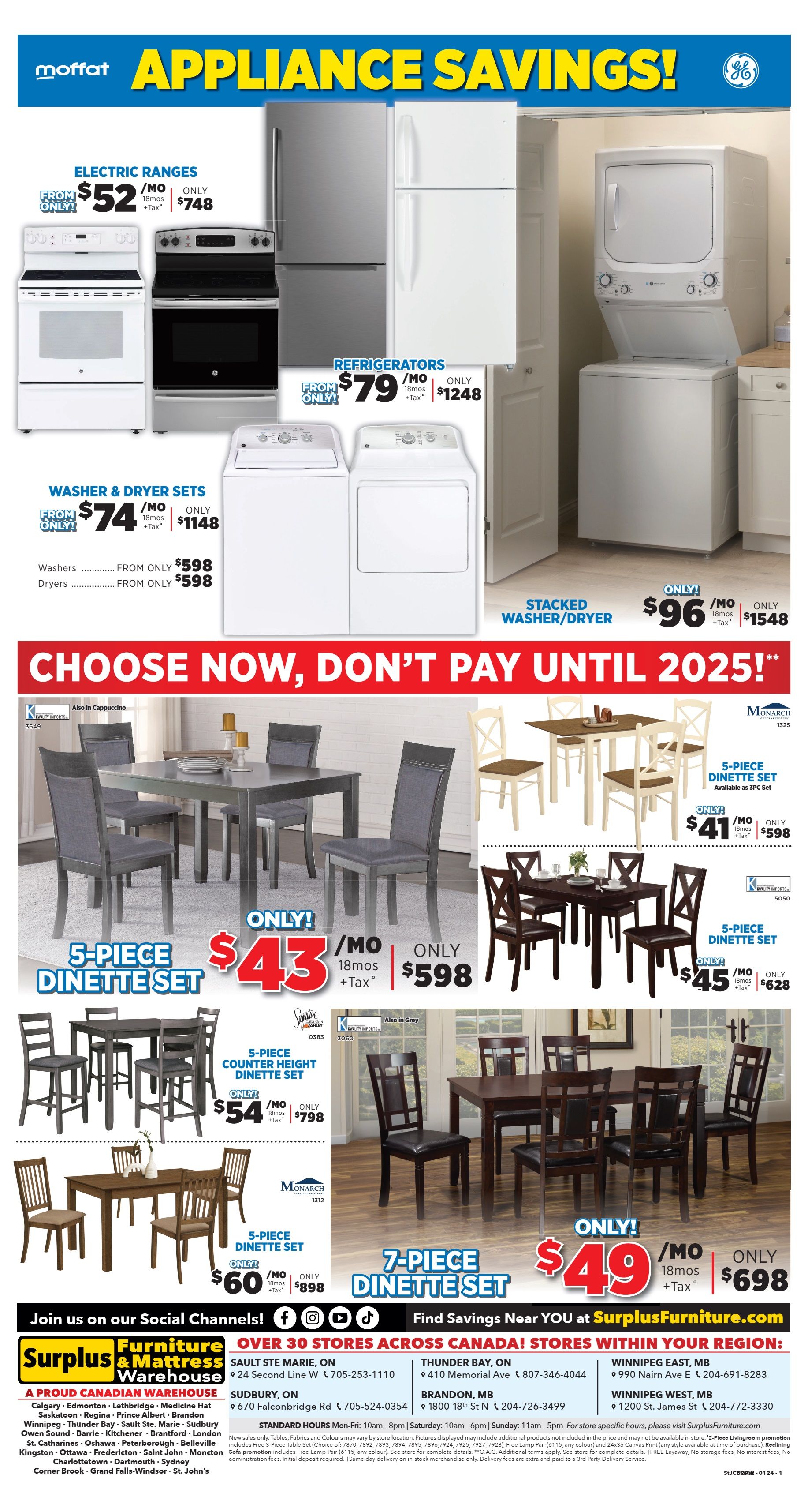 Surplus Furniture & Mattress Warehouse (Sault Ste Marie) Flyer January 1 to 7