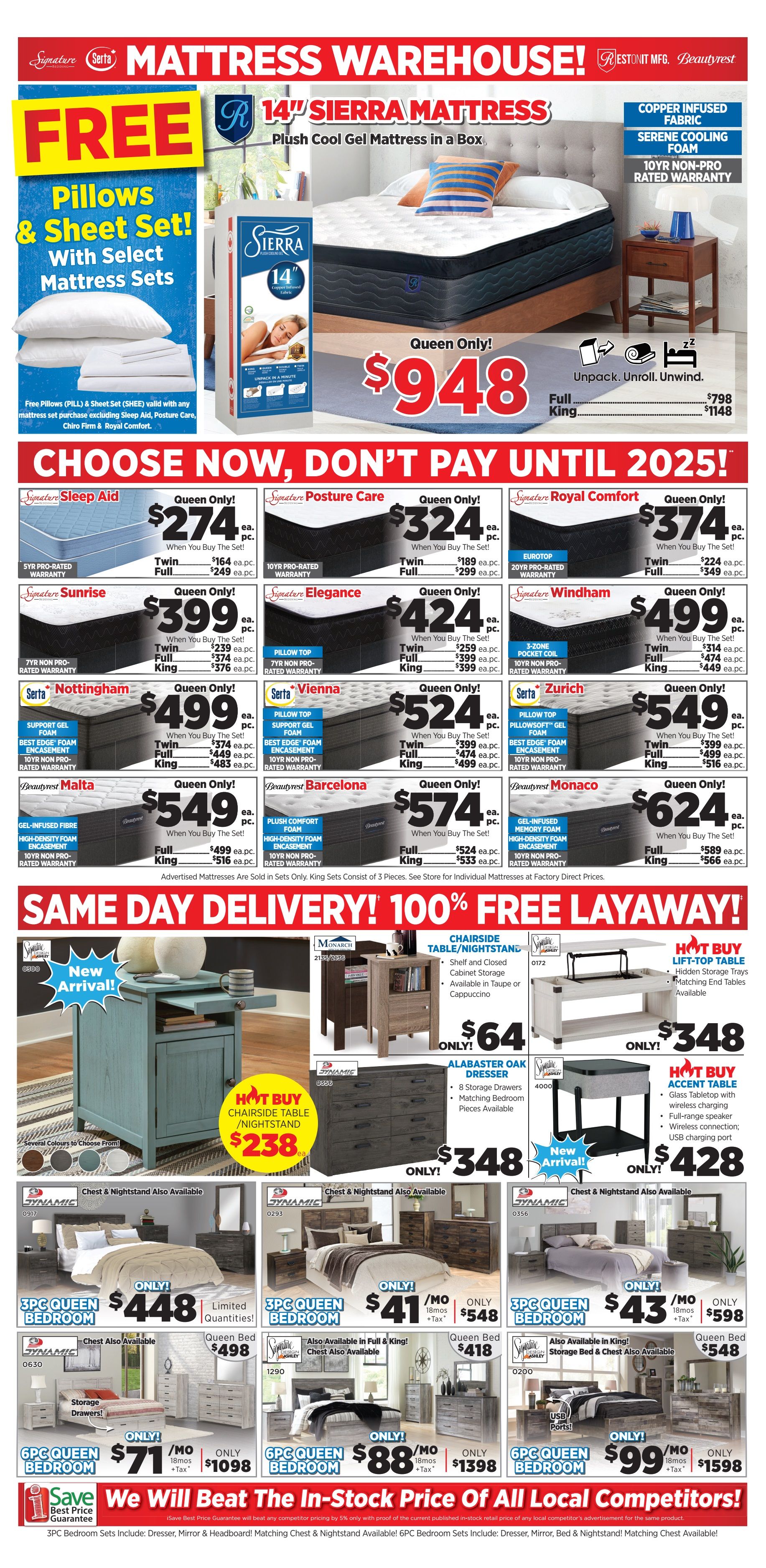 Surplus Furniture & Mattress Warehouse (Medicine Hat, Lethbridge) Flyer January 1 to 7