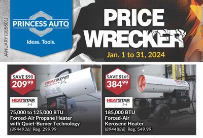 Princess Auto Price Wrecker Flyer January 1 to 31