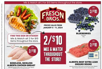Freson Bros. Flyer January 5 to 11