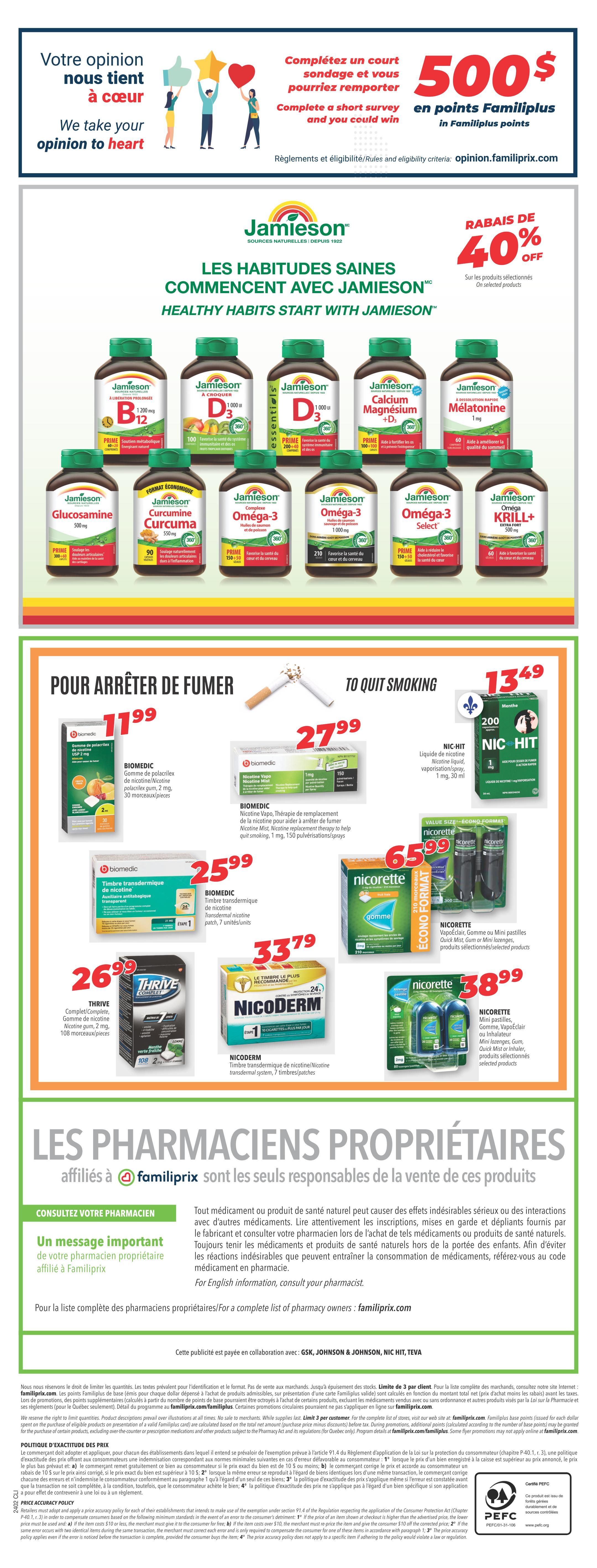 Familiprix Clinique Flyer January 4 to 10