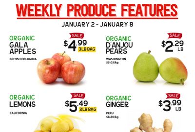 Pomme Natural Market Weekly Produce Flyer January 2 to 8