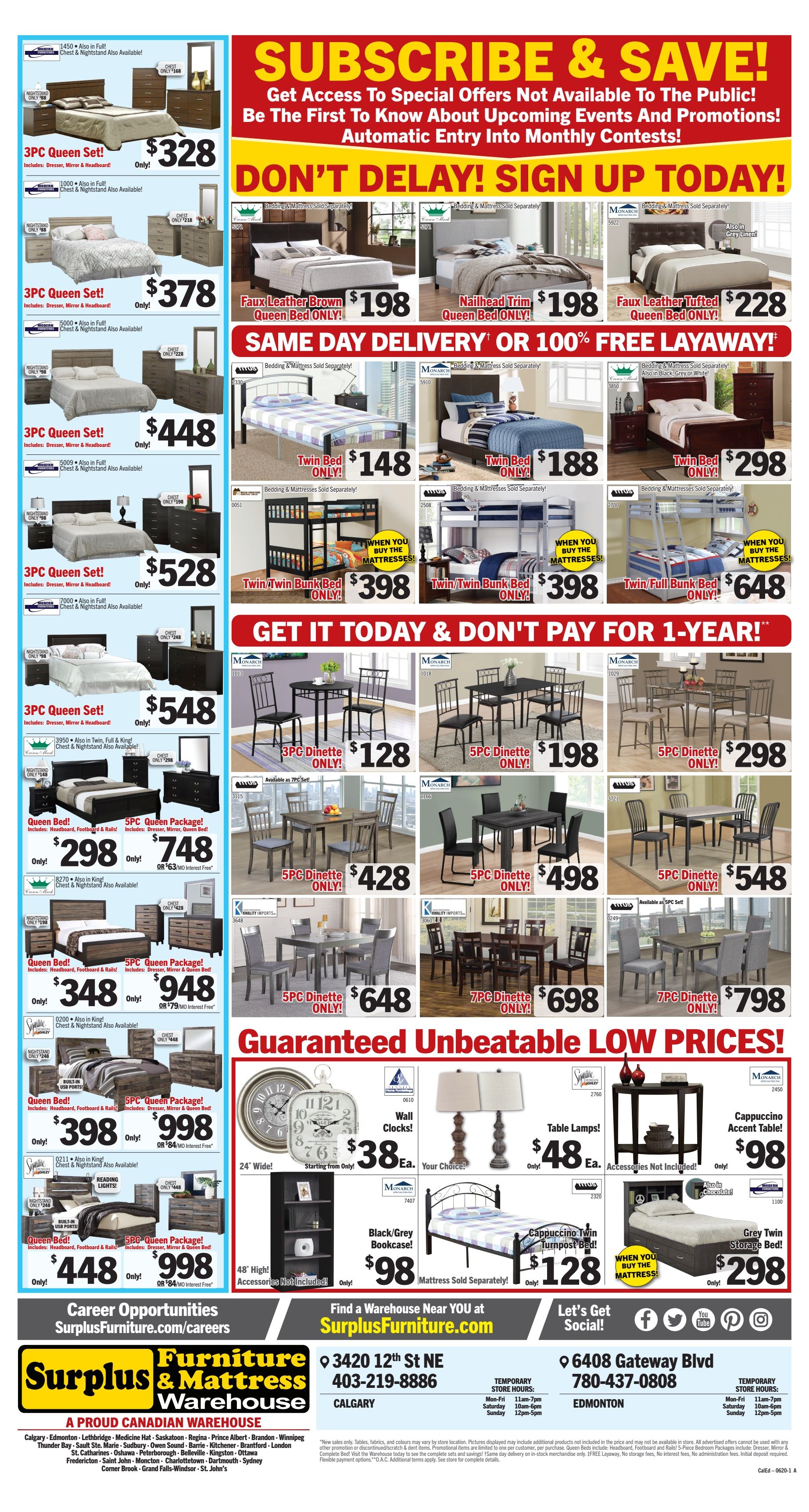 Surplus Furniture & Mattress Warehouse (Edmonton) Flyer May 26 to June 1