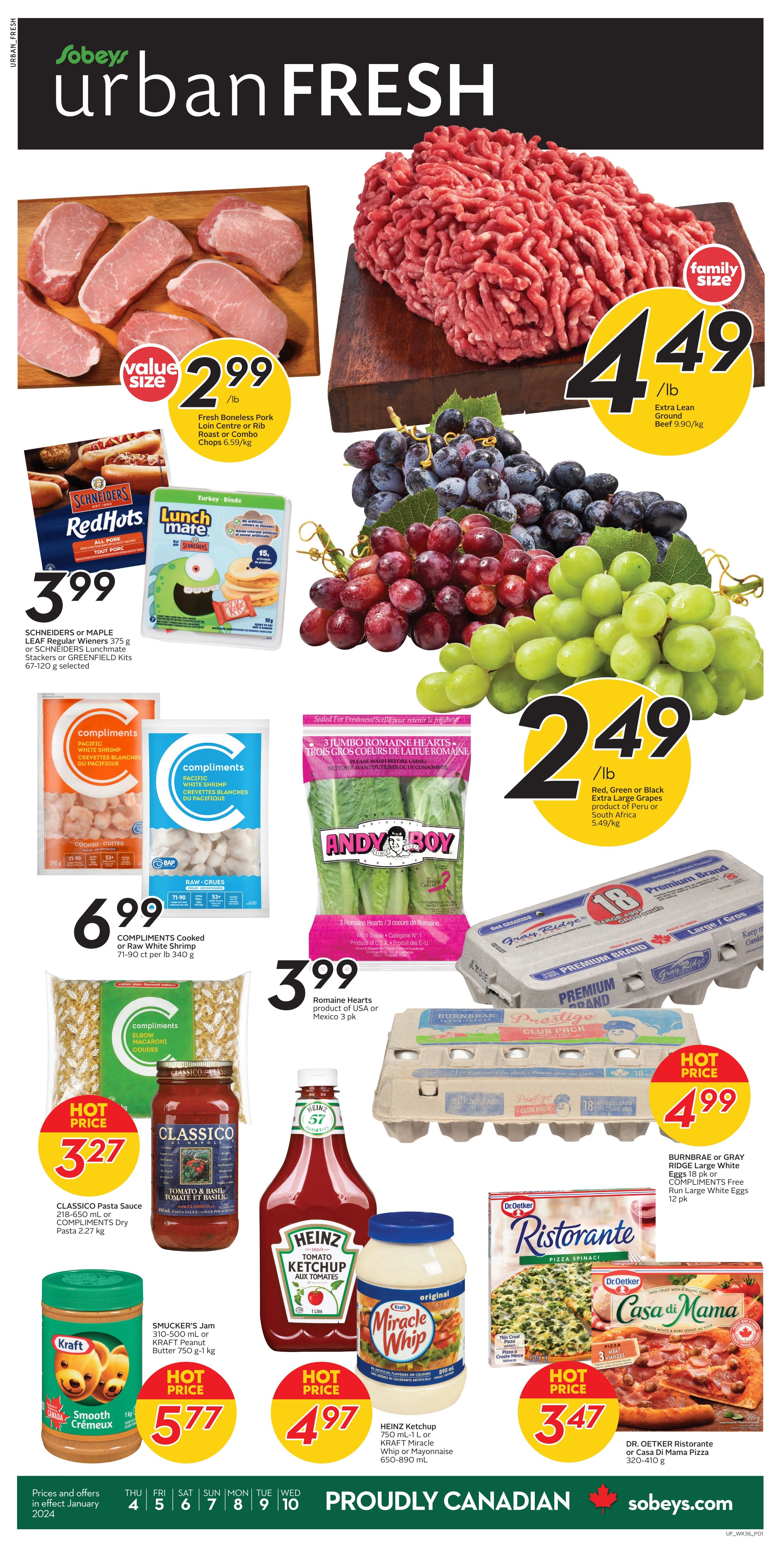 Sobeys Urban Fresh Flyer January 4 to 10
