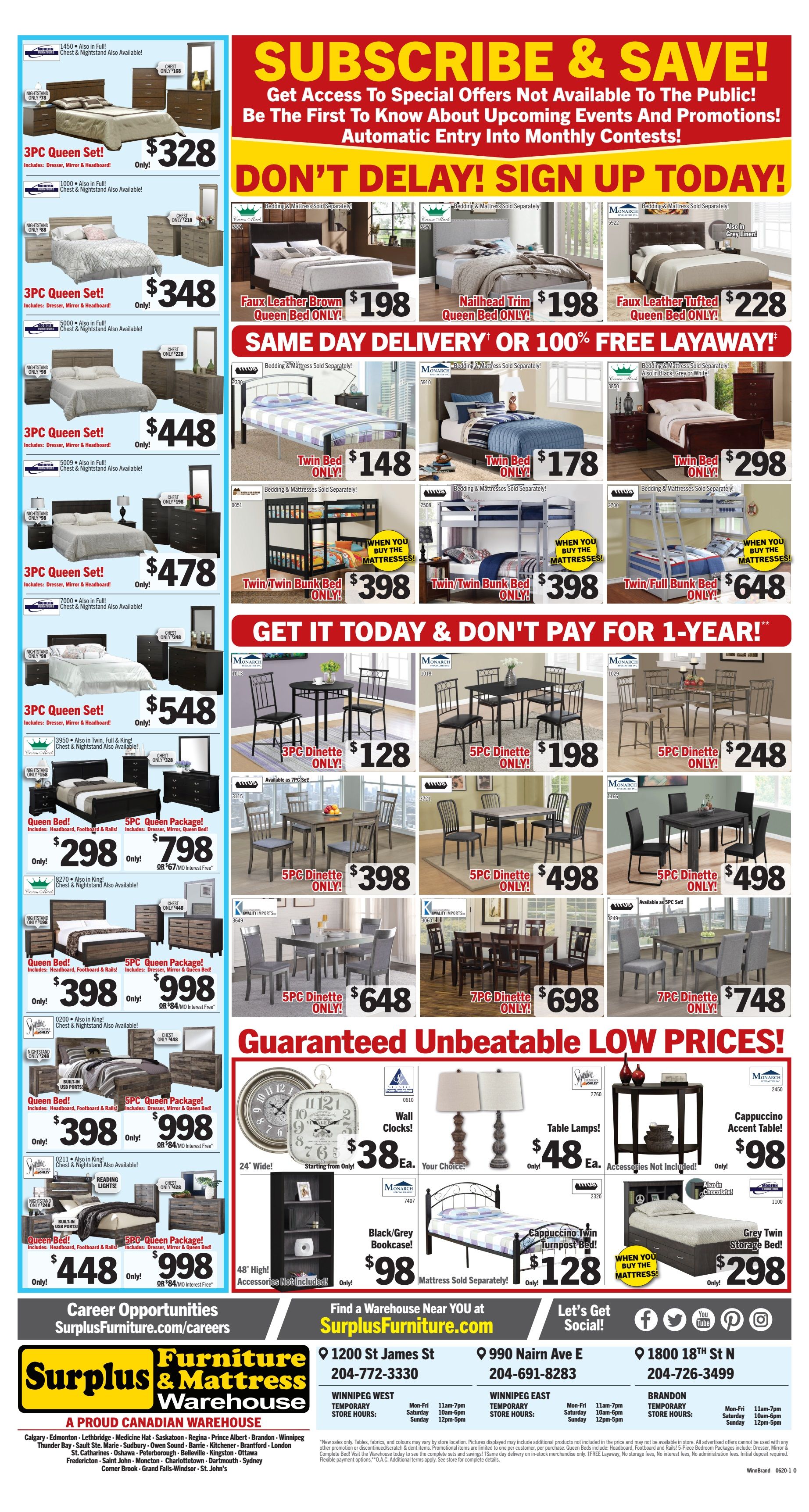 Surplus Furniture & Mattress Warehouse (Brandon) Flyer May 26 to June 1