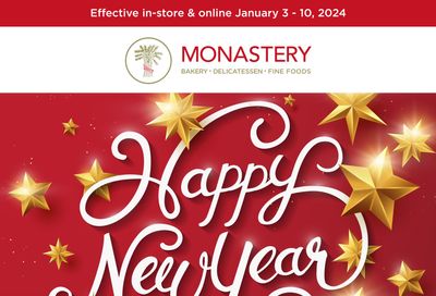 Monastery Bakery Flyer January 3 to 10
