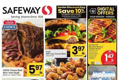 Safeway (AZ) Weekly Ad Flyer Specials January 3 to January 9, 2024