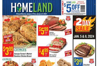 Homeland (OK, TX) Weekly Ad Flyer Specials January 3 to January 9, 2024