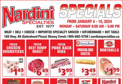 Nardini Specialties Flyer January 4 to 10