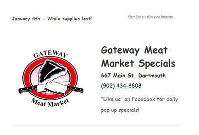 Gateway Meat Market Flyer January 4 to 10