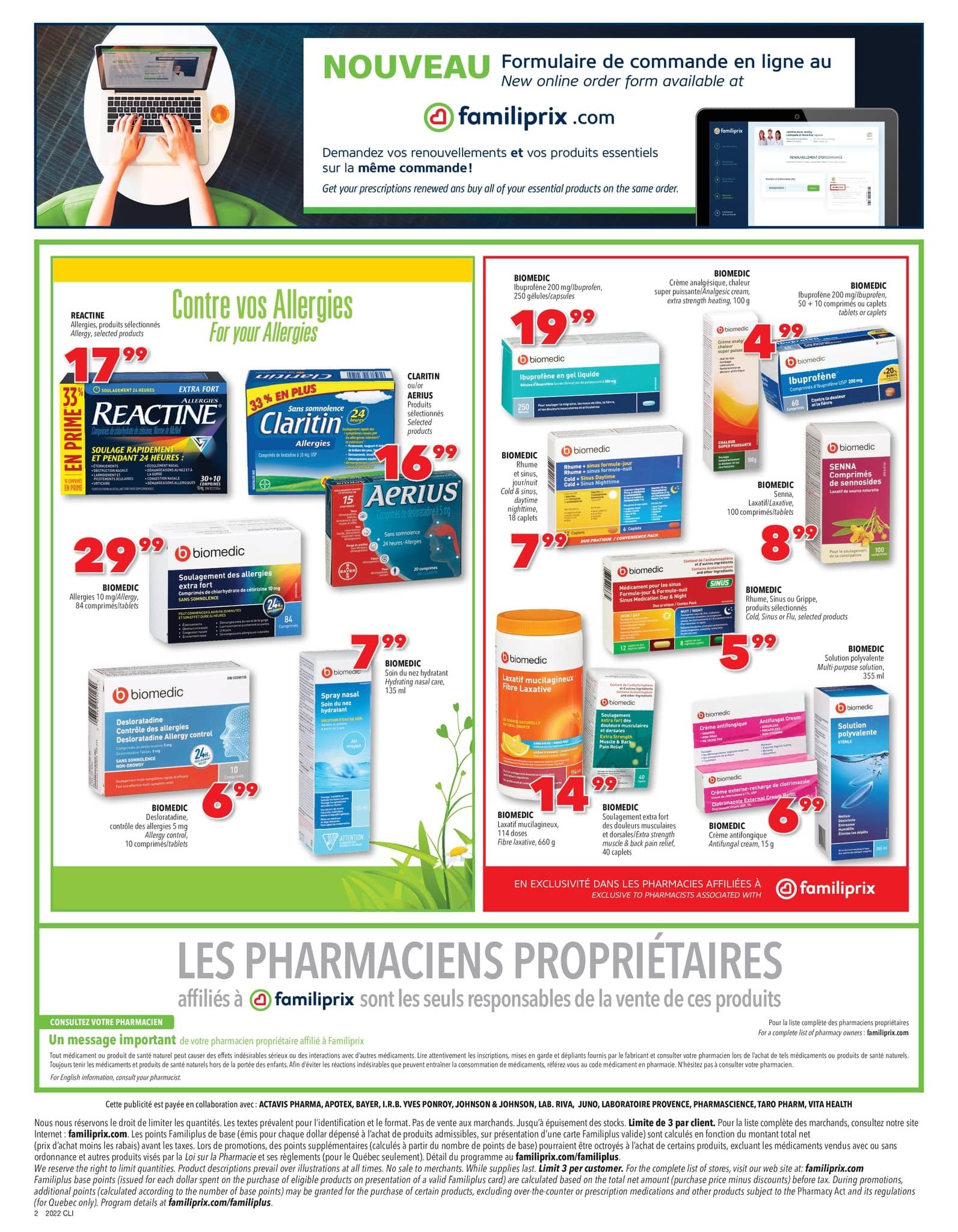 Familiprix Clinique Flyer May 28 to June 3