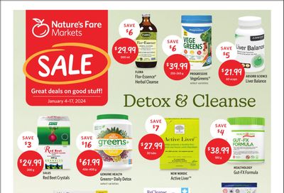 Nature's Fare Markets Flyer January 4 to 17