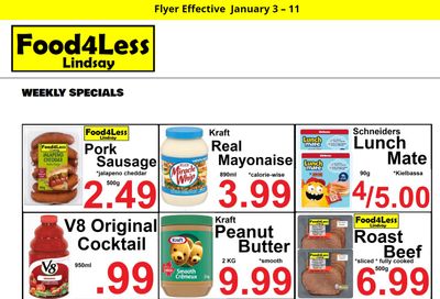 Food 4 Less (Lindsay) Flyer January 3 to 11