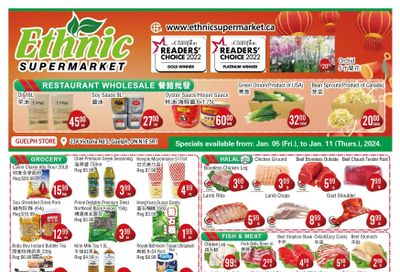Ethnic Supermarket (Guelph) Flyer January 5 to 11