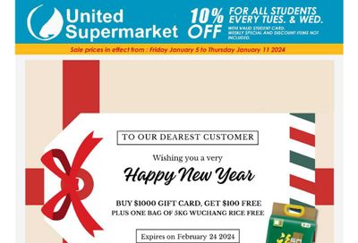 United Supermarket Flyer January 5 to 11
