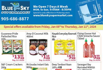 Blue Sky Supermarket (Pickering) Flyer January 5 to 11