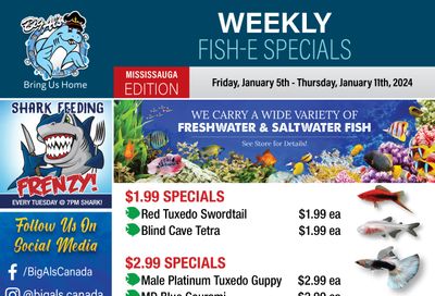 Big Al's (Mississauga) Weekly Specials January 5 to 11