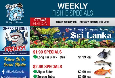 Big Al's (Ottawa East) Weekly Specials January 5 to 11
