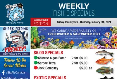 Big Al's (Scarborough) Weekly Specials January 5 to 11