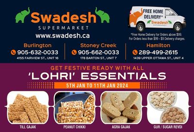 Swadesh Supermarket Flyer January 5 to 11