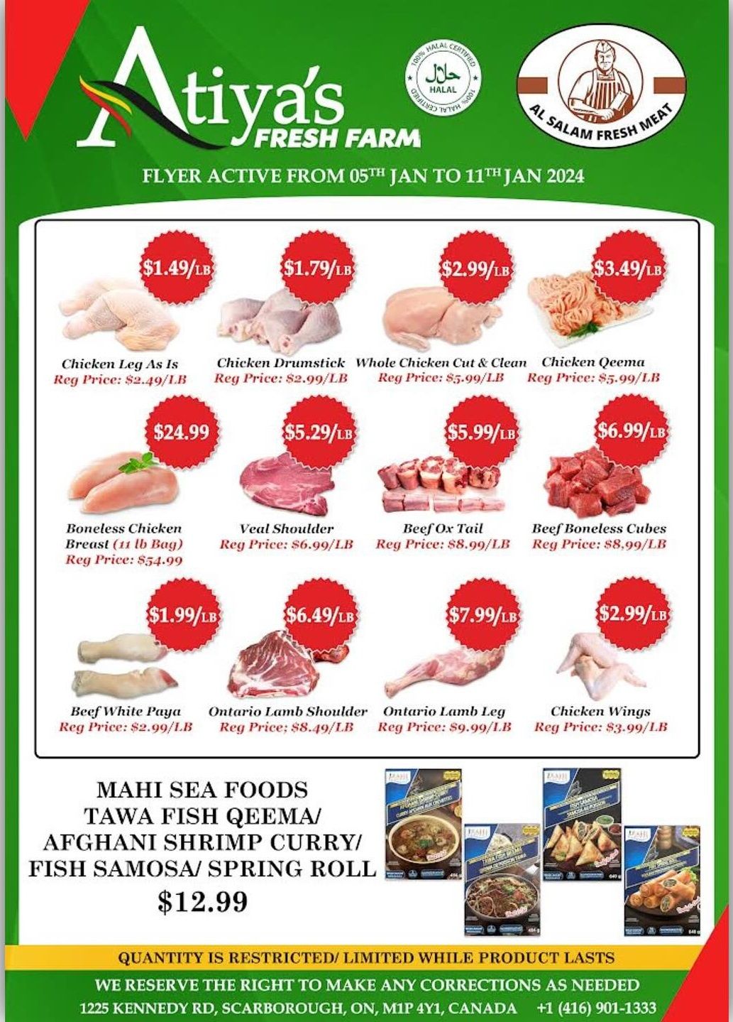 Atiya's Fresh Farm Flyer January 5 to 11