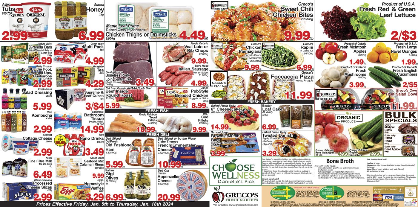 Greco's Fresh Market Flyer January 5 to 18