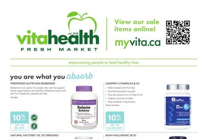 Vita Health Fresh Market Flyer January 4 to 24