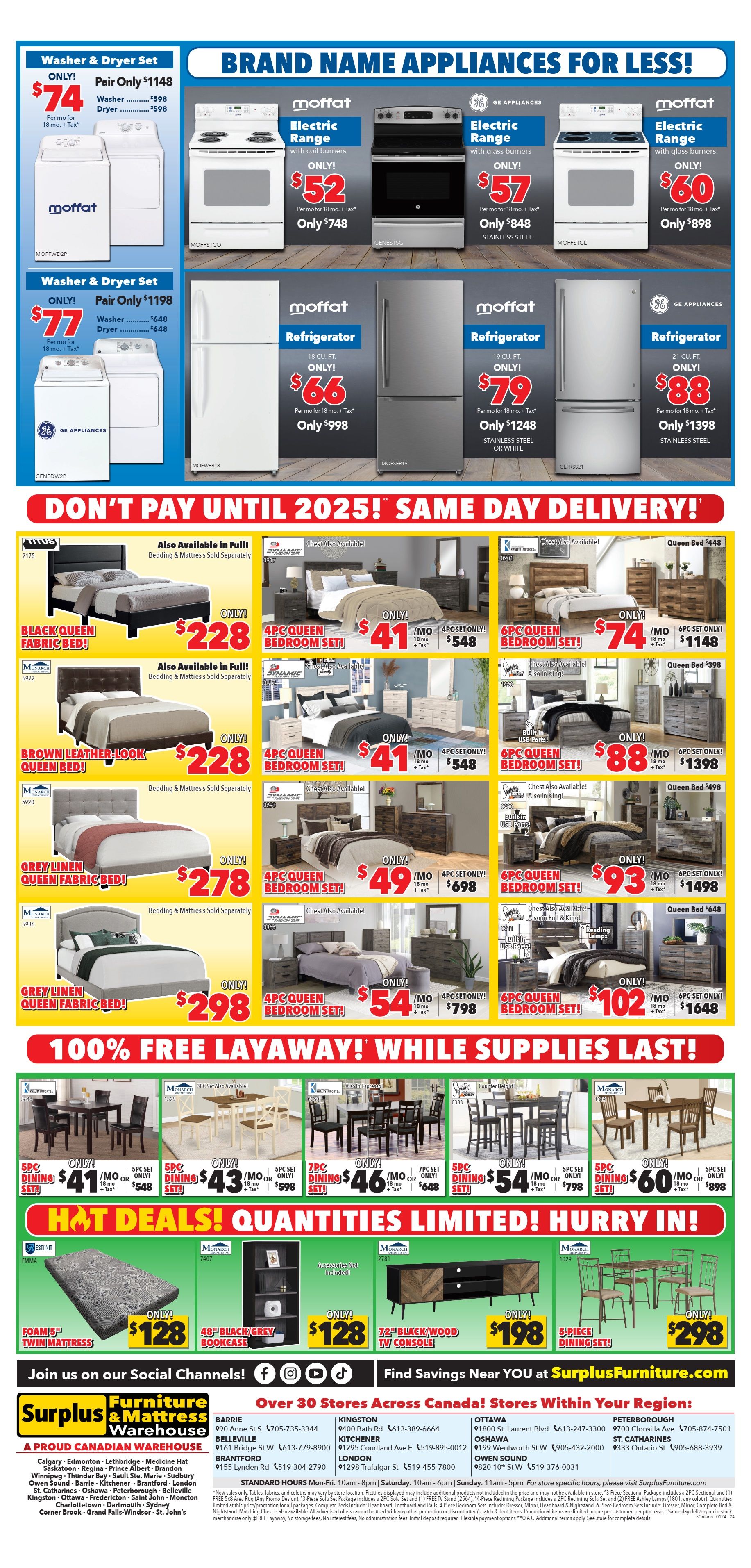 Surplus Furniture & Mattress Warehouse (ON) Flyer January 8 to 28