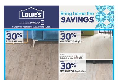 Lowe's (West) Flyer January 11 to 17