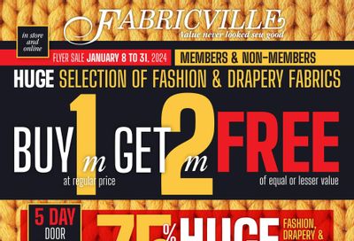 Fabricville Flyer January 8 to 31