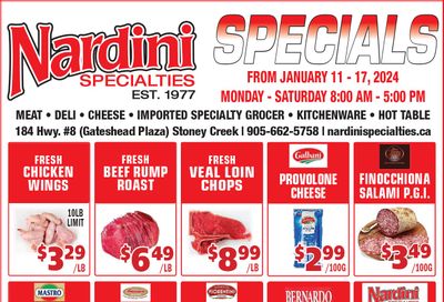 Nardini Specialties Flyer January 11 to 17