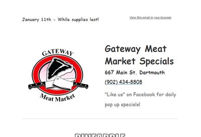 Gateway Meat Market Flyer January 11 to 17