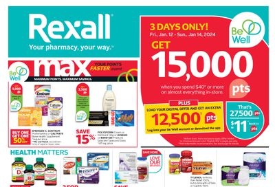 Rexall (MB) Flyer January 12 to 18