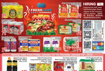 FreshLand Supermarket Flyer January 12 to 18