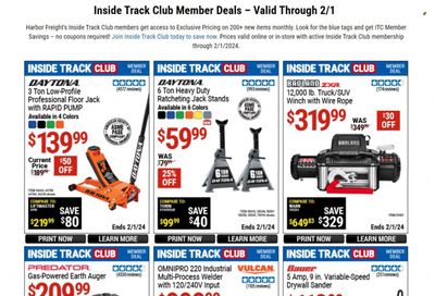 Harbor Freight Weekly Ad Flyer Specials January 7 to February 1, 2024