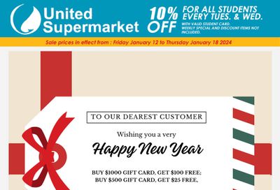 United Supermarket Flyer January 12 to 18