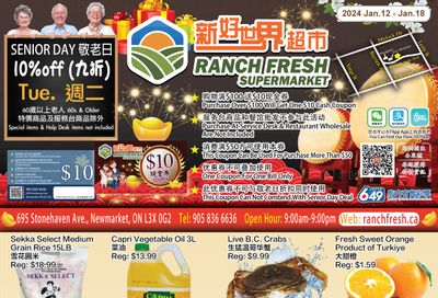 Ranch Fresh Supermarket Flyer January 12 to 18