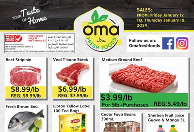 Oma Fresh Foods Flyer January 12 to 18