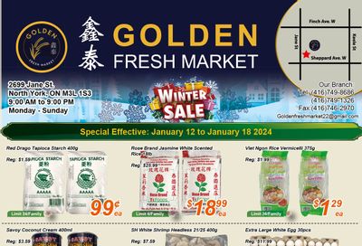 Golden Fresh Market Flyer January 12 to 18