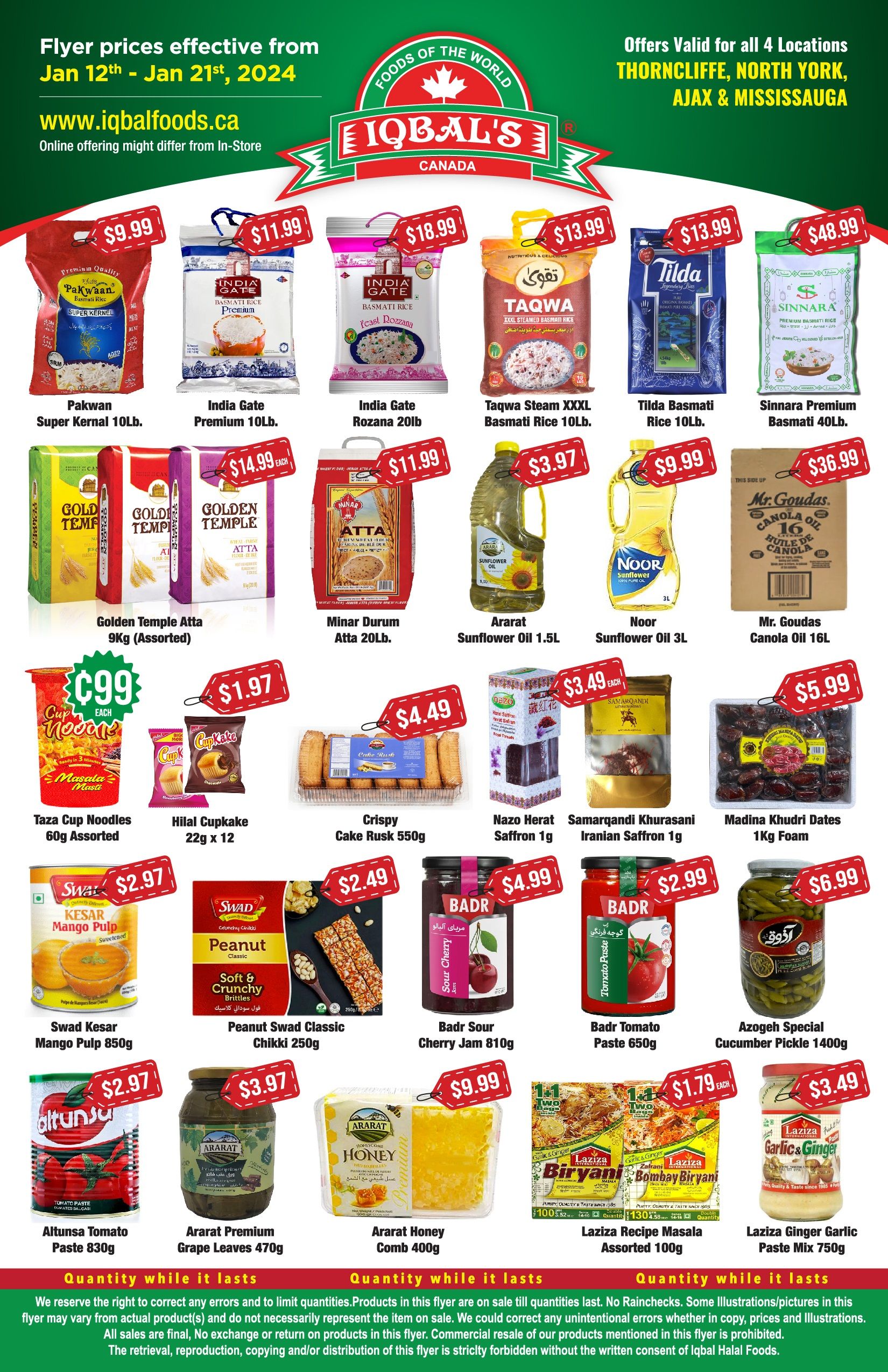 Iqbal Foods Flyer January 12 to 21