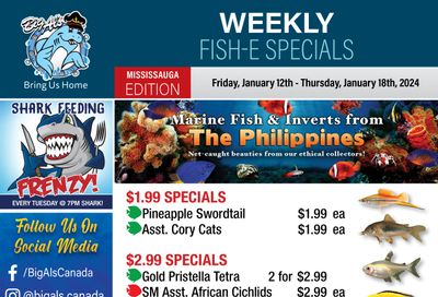 Big Al's (Mississauga) Weekly Specials January 12 to 18