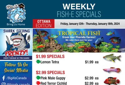 Big Al's (Ottawa East) Weekly Specials January 12 to 18