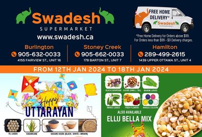 Swadesh Supermarket Flyer January 12 to 18